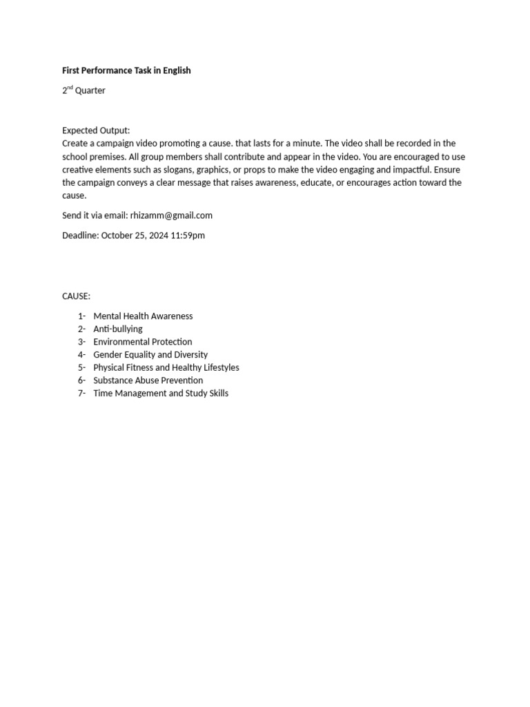 Campaign Video Project Guidelines | PDF | Career & Growth | Business