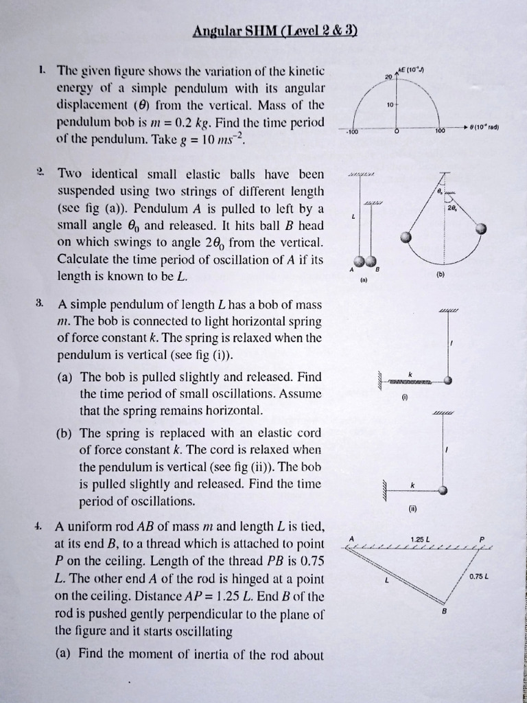 Angular SHM | PDF | Pendulum | Oscillation