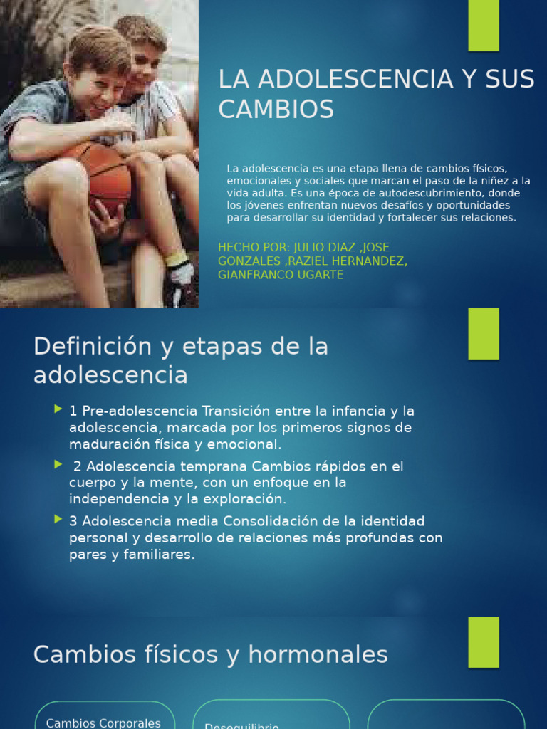 La Adolescencia y Sus Cambios | PDF | Adolescencia | Adultos