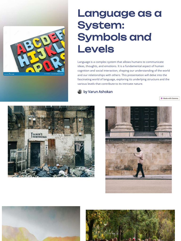 Language As A System Symbols and Levels | PDF | Word | Semantics