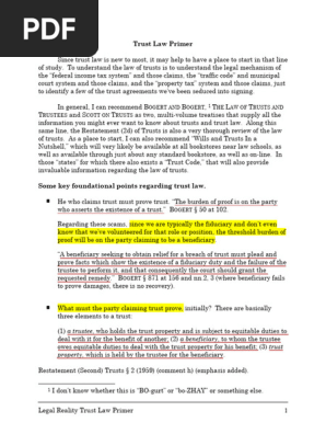 0 Trust Law Primer