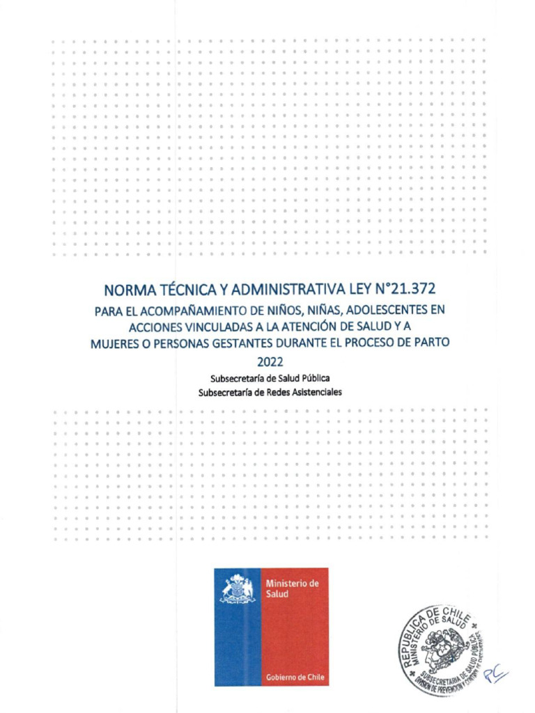 Norma Tecnica y Administrativa Ley 21375 | PDF