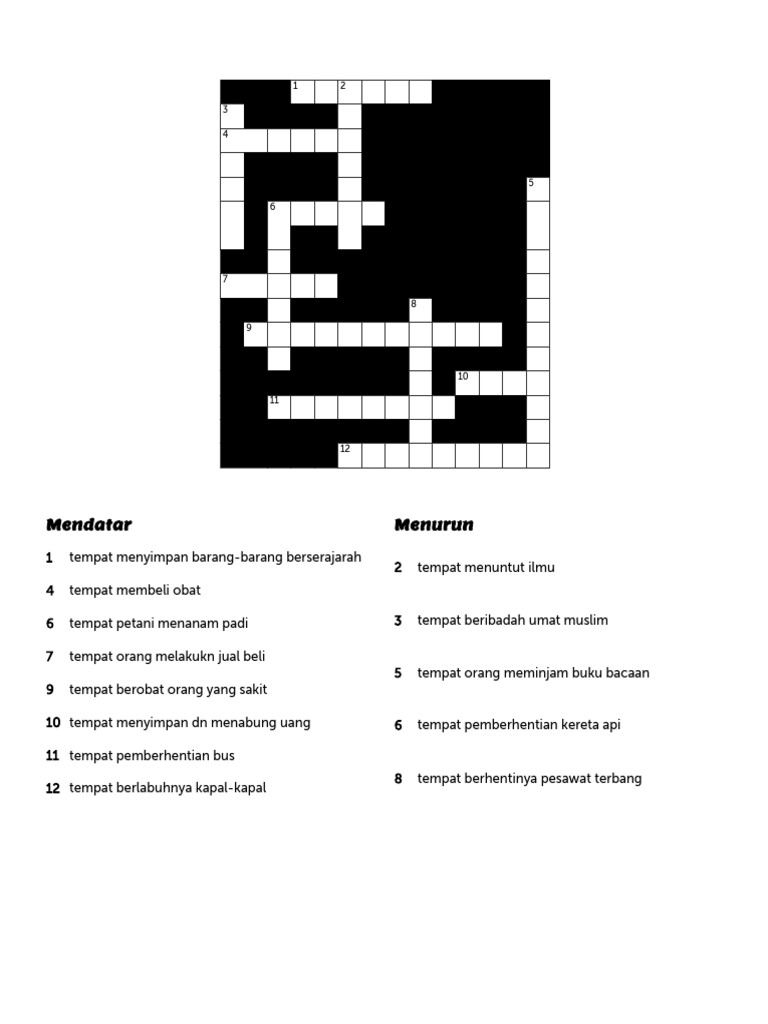 Bermain Teka-Teki Silang | PDF