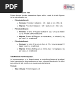Fórmulas de Rabito y Chumlea para Peso y Altura | PDF