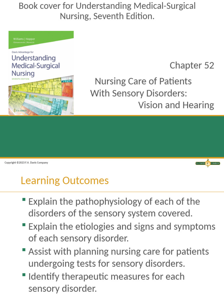 CH 52 Truncated | PDF | Hearing | Medical Specialties