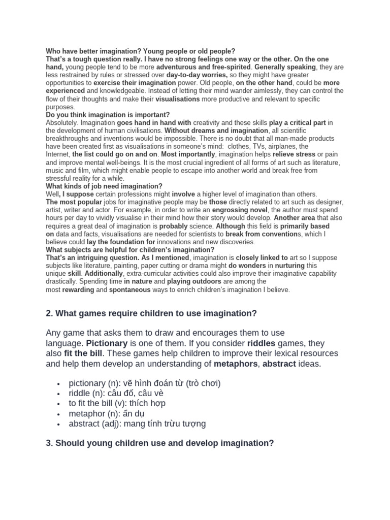 Imagination | PDF | Idea | Creativity