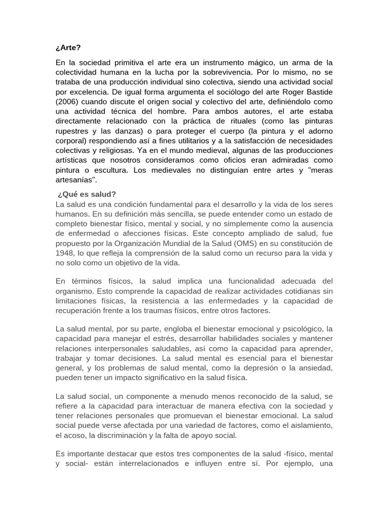 Arte, Salud y Cuidados Del Adulto Mayor | PDF | Adultos | Vejez