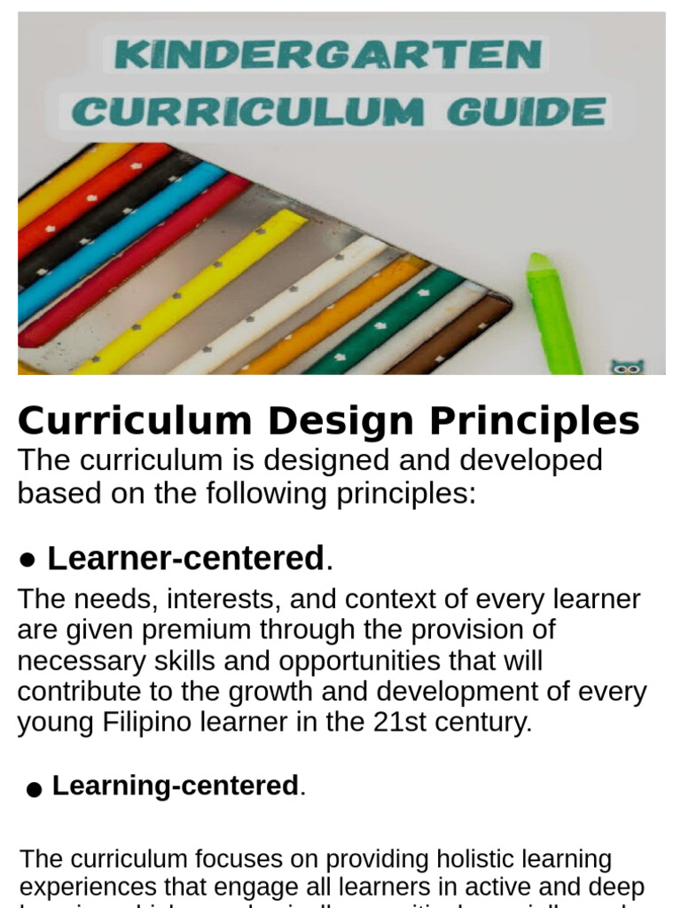 Kindergarten Curriculum Guide 2024 Pdf Free Download
