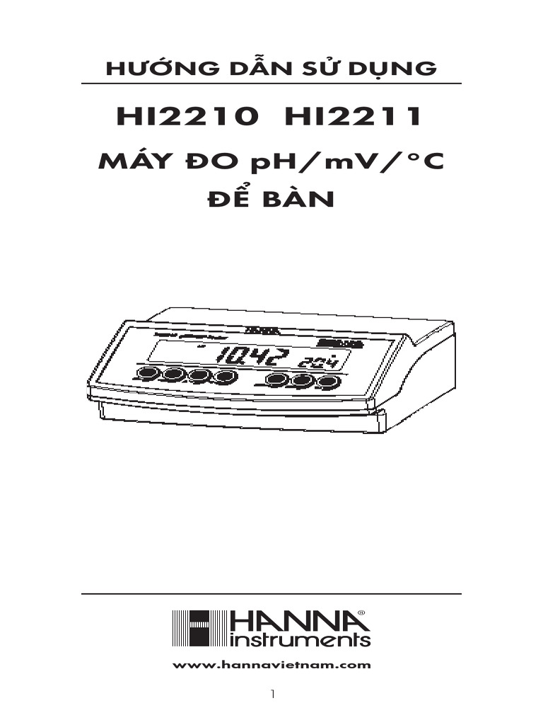 HI2210 HI2211: MÁY ĐO pH/mV/°C Để Bàn | PDF