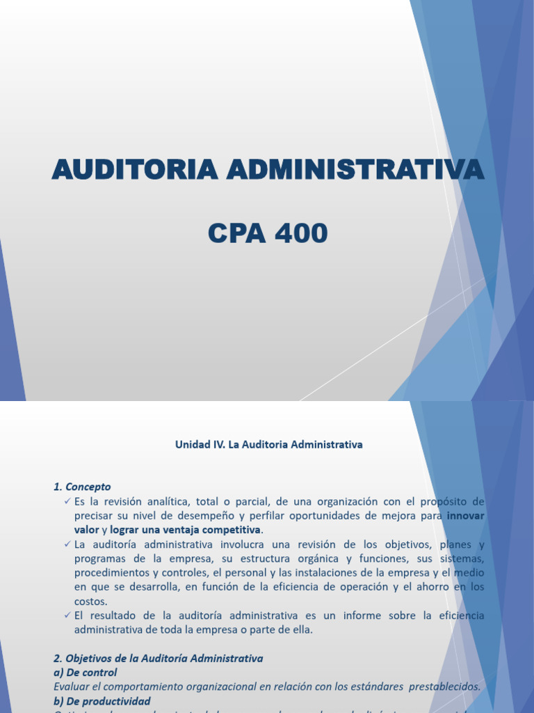 Guía Completa de Auditoría Administrativa | PDF | Auditoría | Business