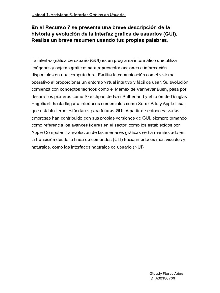Evolución de la Interfaz Gráfica de Usuario | PDF | Informática