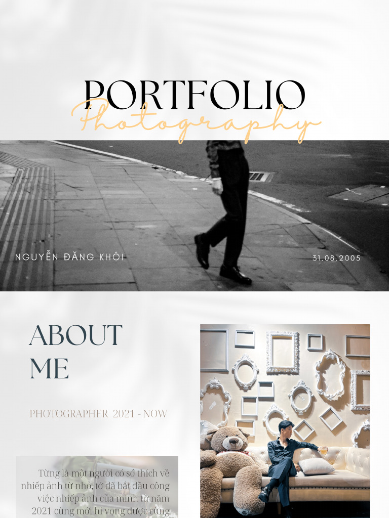 Black White Minimalist Photography Portfolio Presentation | PDF