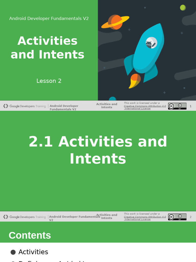 02.1 Activities and Intents | PDF | Android (Operating System ...