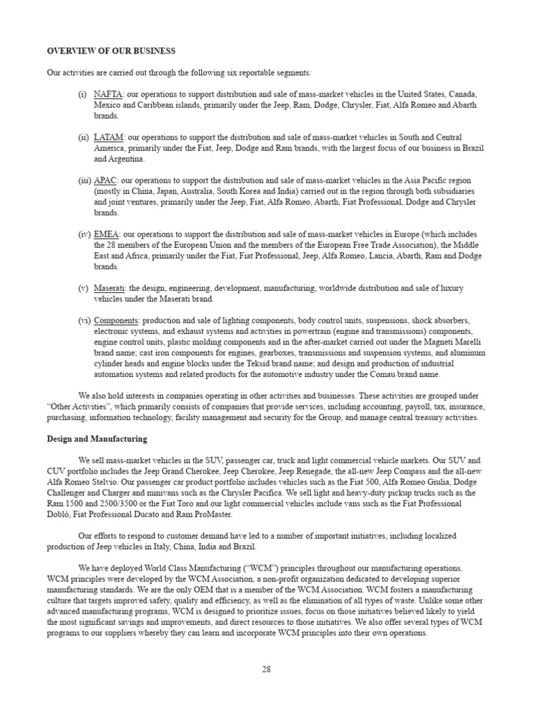 Extract Pages 28-38 and 133-278 of The FCA 2017 Annual Report | PDF ...