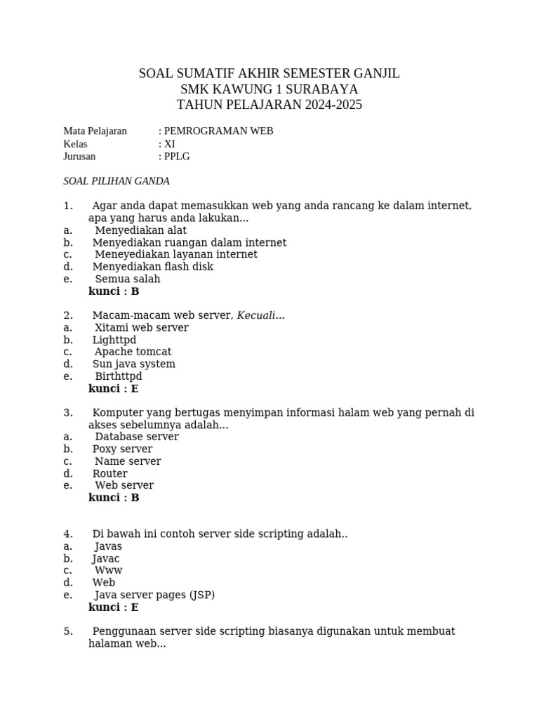 Penggunaan Server Side Scripting dalam Web | PDF