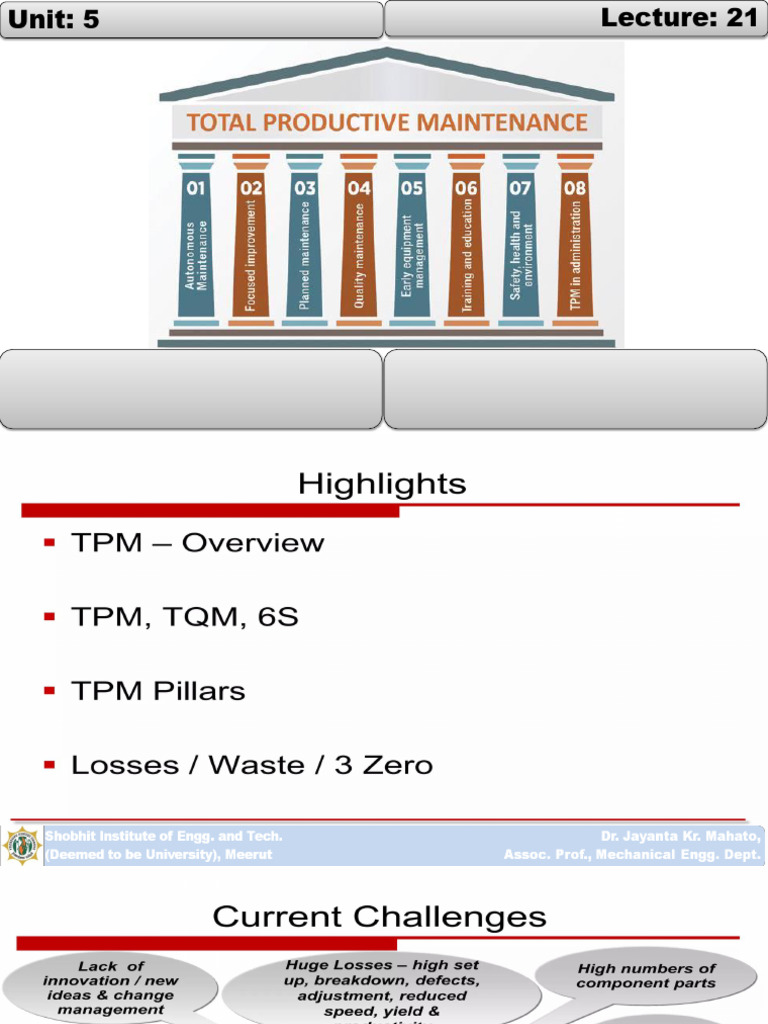 Total Preventive Maintenance | PDF