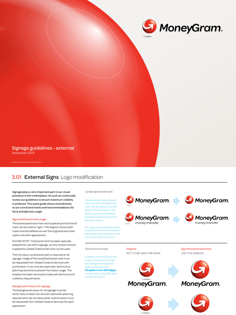 MoneyGram Signage Guidelines | PDF | Brand