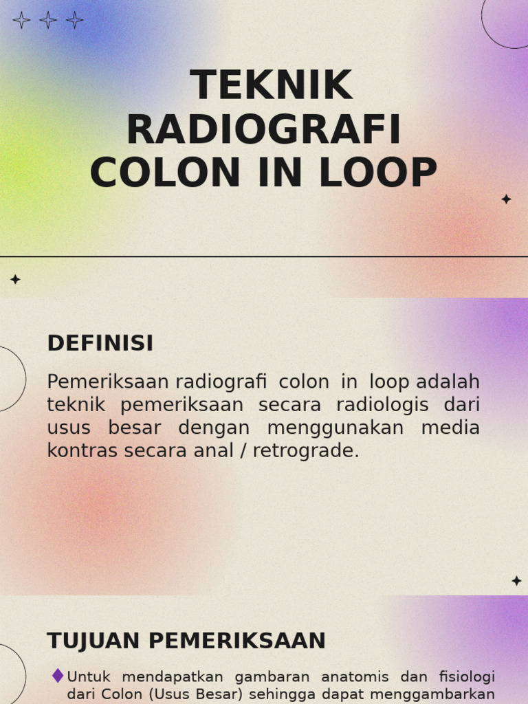 Teknik Radiografi Colon In Loop | PDF | Sains & Matematika