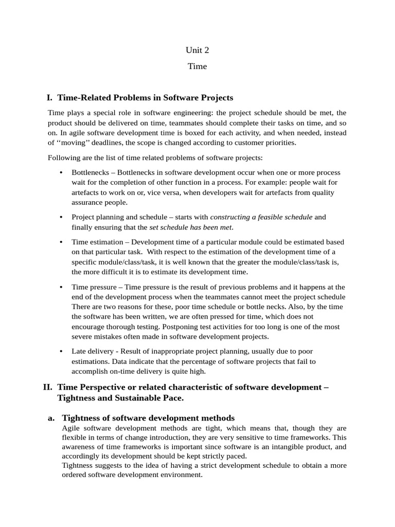 Time Management in Agile Software Development | PDF | Agile Software ...