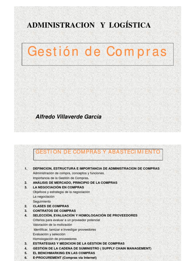 Gestión de Compras en Logística | PDF | Calidad (comercial) | Logística