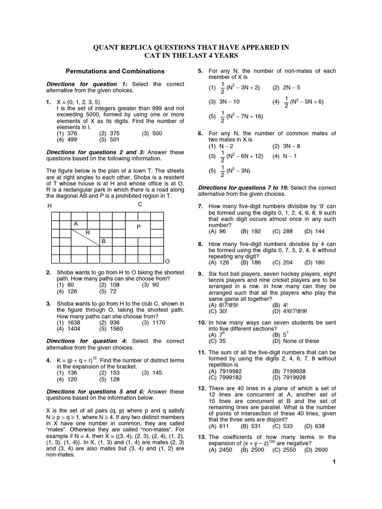 CAT Quantitative Aptitude Questions | PDF | Triangle | Circle