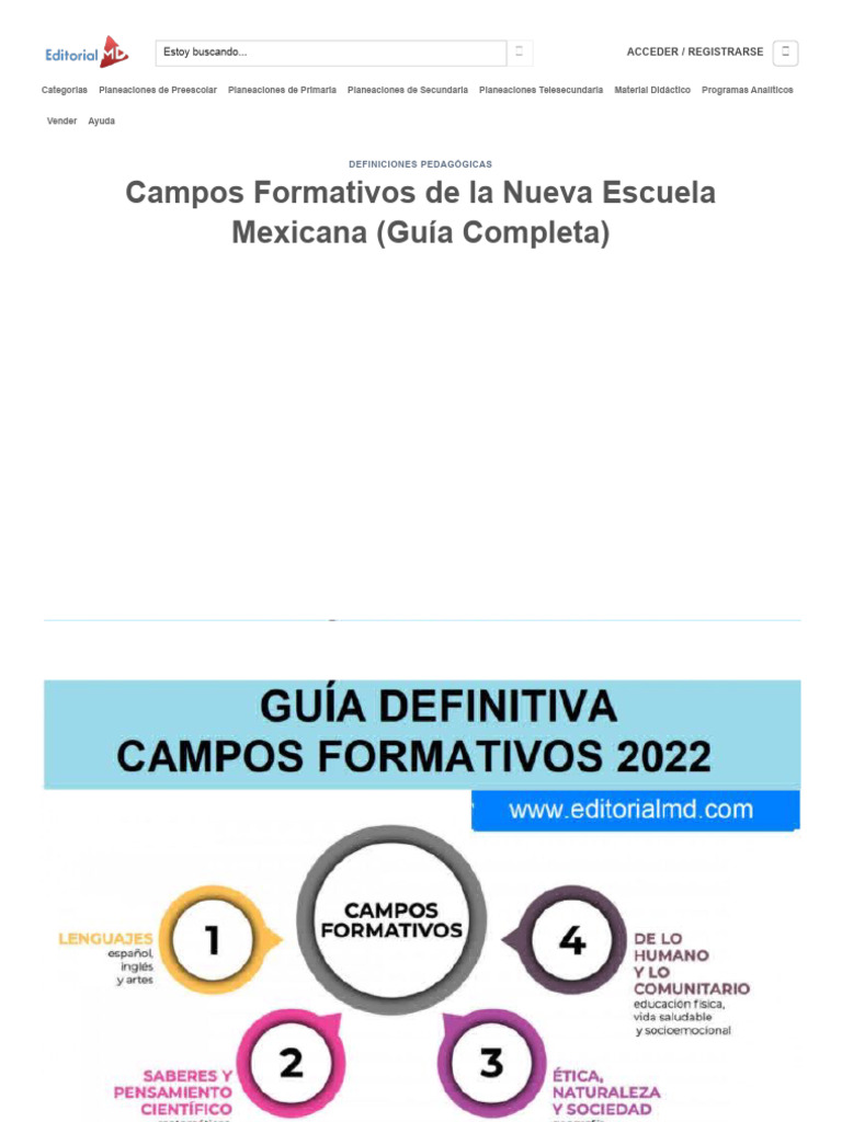 Campos Formativos NEM 2022-2023 | PDF | Plan de estudios | Pensamiento