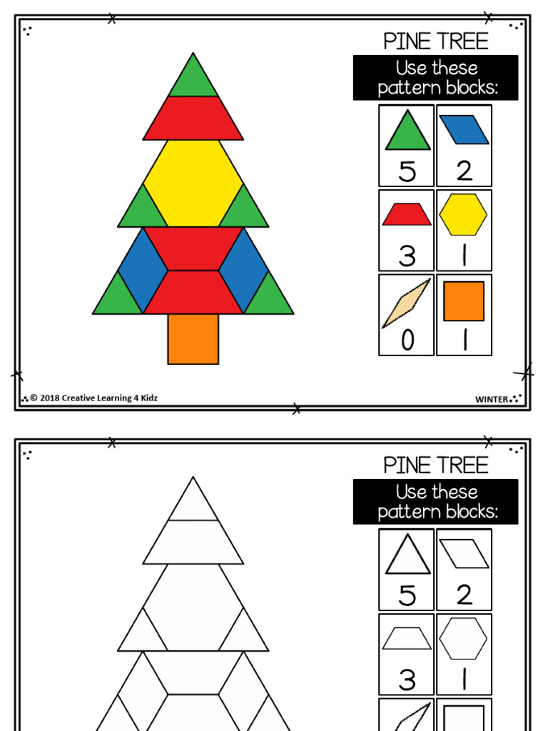 Pine Tree: Use These Pattern Blocks | PDF | Intellectual Works ...