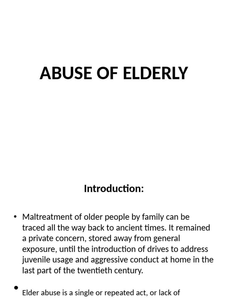 Understanding Elder Abuse: Types and Prevention | PDF | Causes Of Death