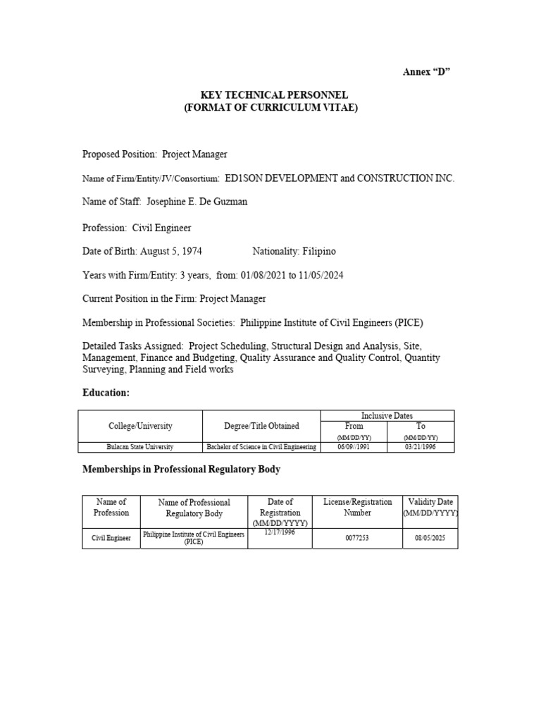 KP BCDA | PDF | Architect | Specification (Technical Standard)