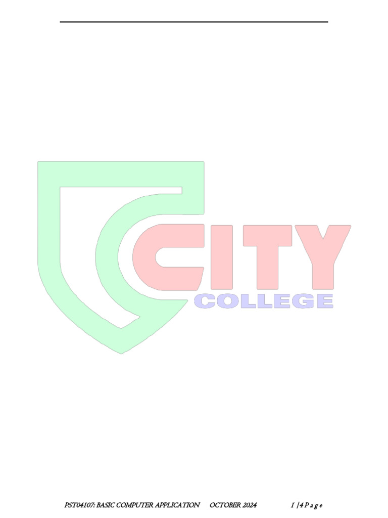 Basic Computer Applications Guide | PDF | Input/Output | Computer Hardware