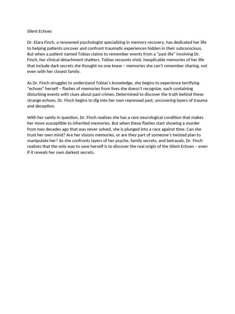 Silent Echoes | PDF | Self-Improvement