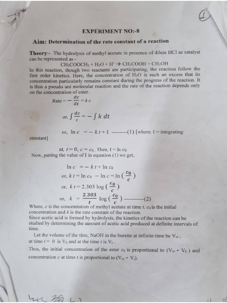 Experiment 8 Chemistry | PDF