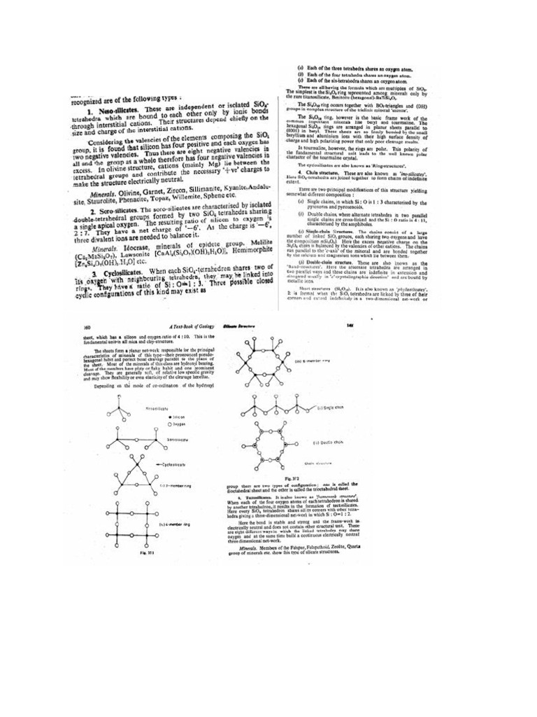Structure of Silicates | PDF