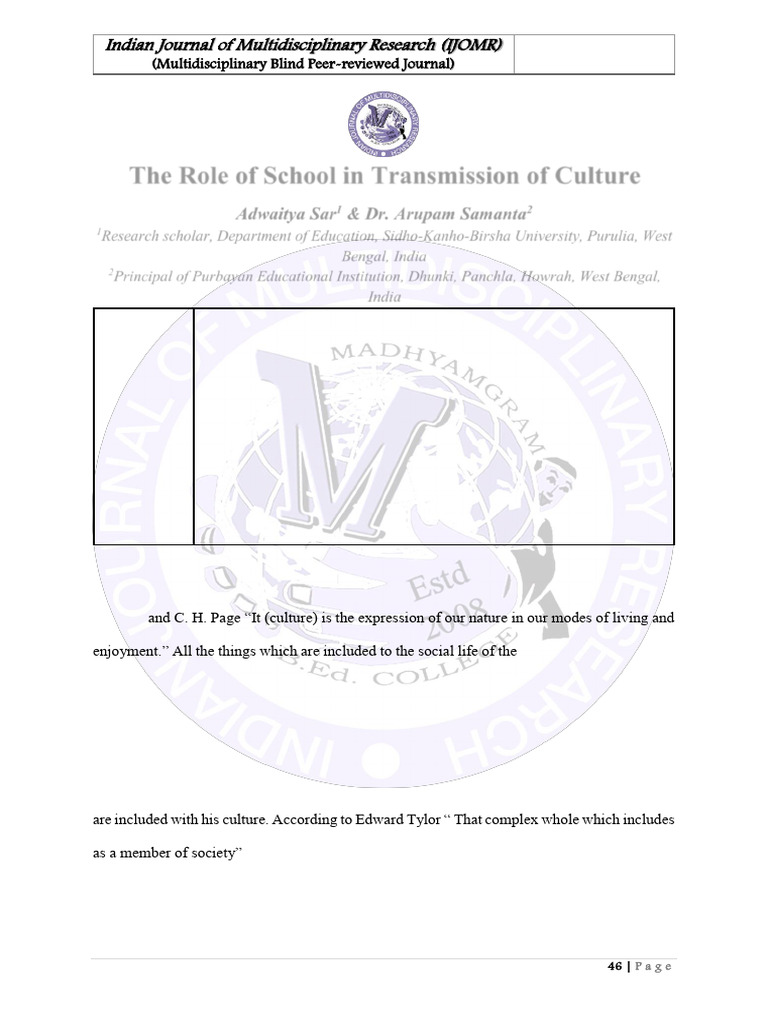 School's Role in Cultural Transmission | PDF | Teachers | Curriculum