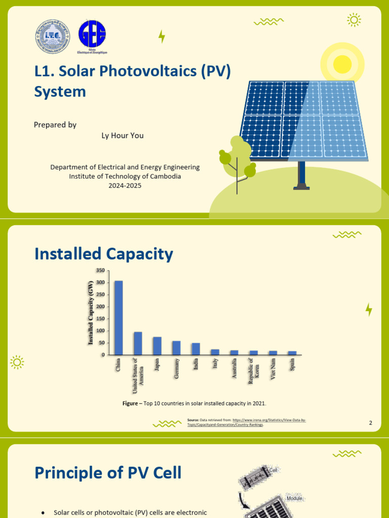 Overview of Solar Photovoltaic Systems | PDF | Photovoltaic System ...