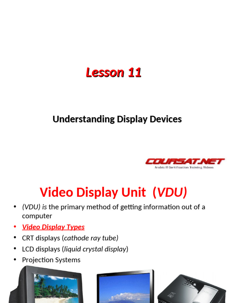 Overview of Video Display Units | PDF | Computer Monitor | Display ...