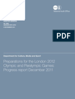 Preparations For The London 2012 Olympic and Paralympic Games: Progress Report December 2011