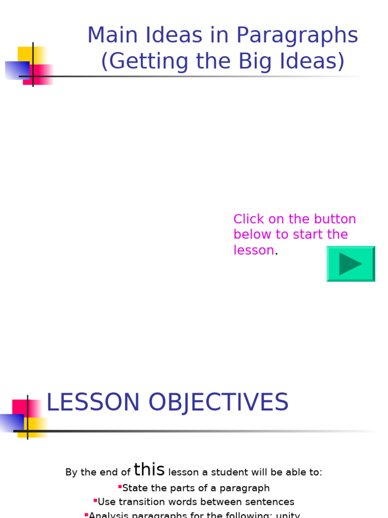 Paragraph writing | PDF | Sentence (Linguistics) | Subject (Grammar)
