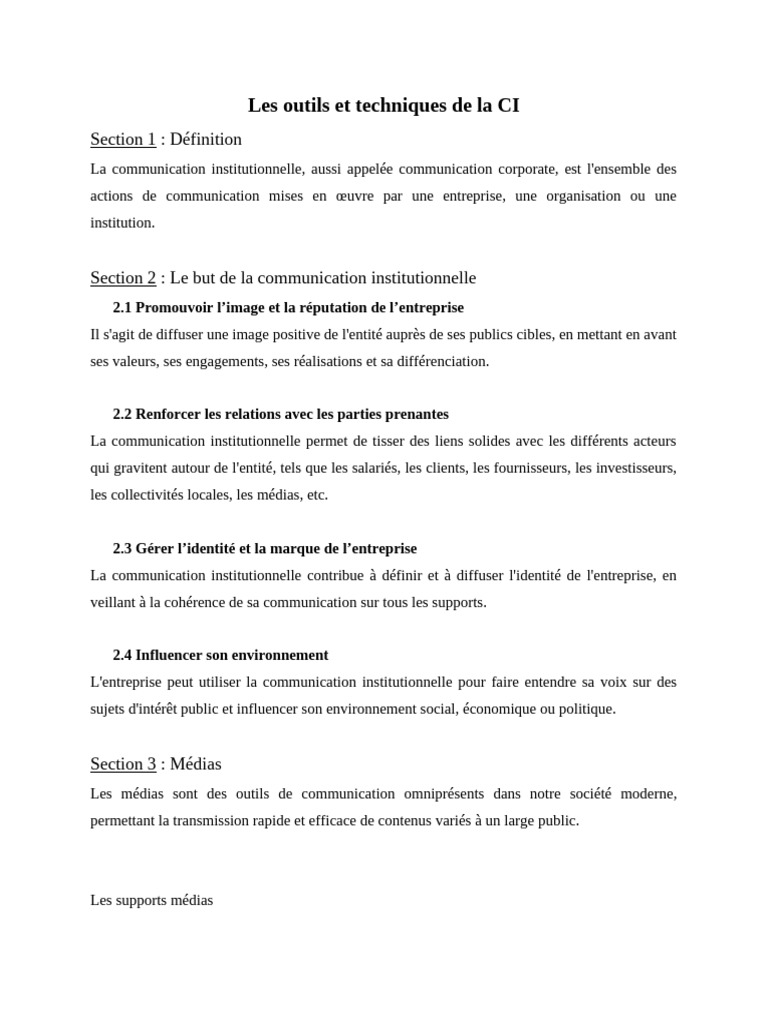 Outils et Techniques de Communication CI | PDF | Réseaux sociaux ...