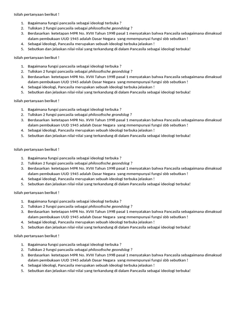 Uh 2 Pancasila | PDF