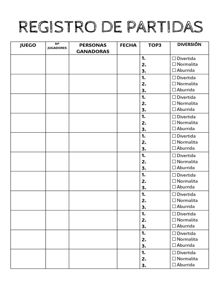 Registro de Partidas | PDF