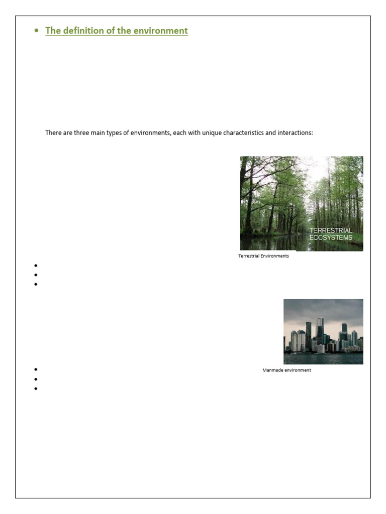 Understanding Types of Environments | PDF | Natural Environment | Earth ...