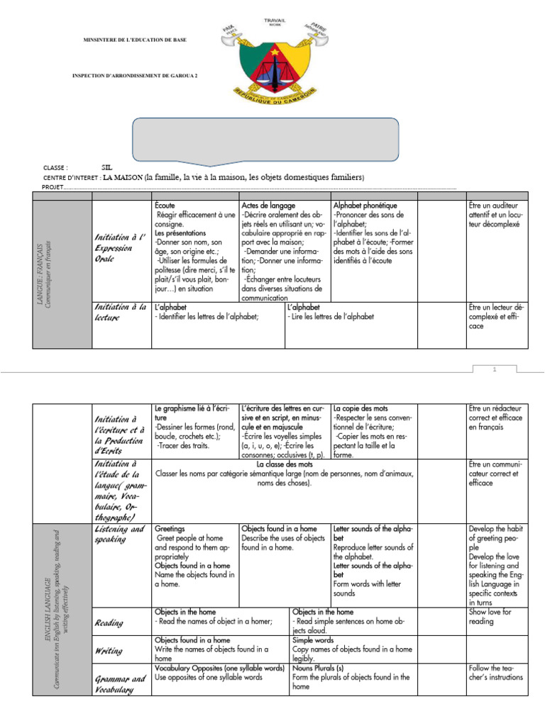 Programme éducatif sur la maison et la famille | PDF