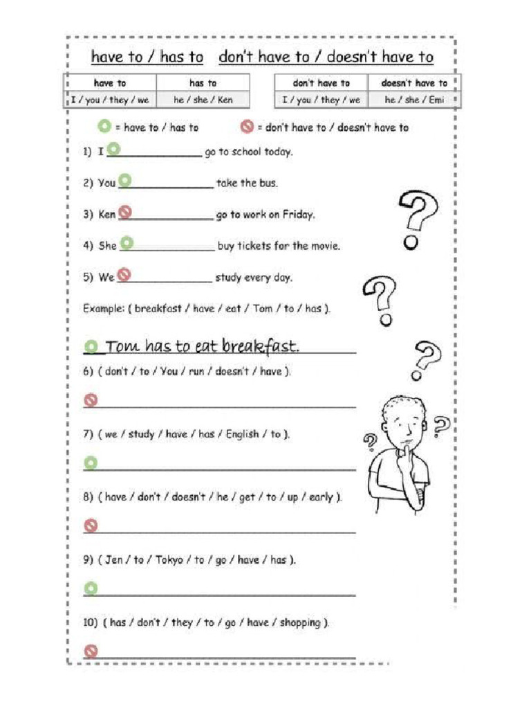 Have To Activity | PDF