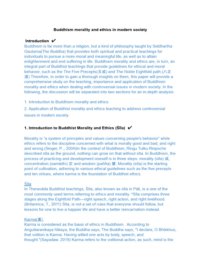 Buddhist Ethics on Sexual Orientation | PDF | Noble Eightfold Path | Lie