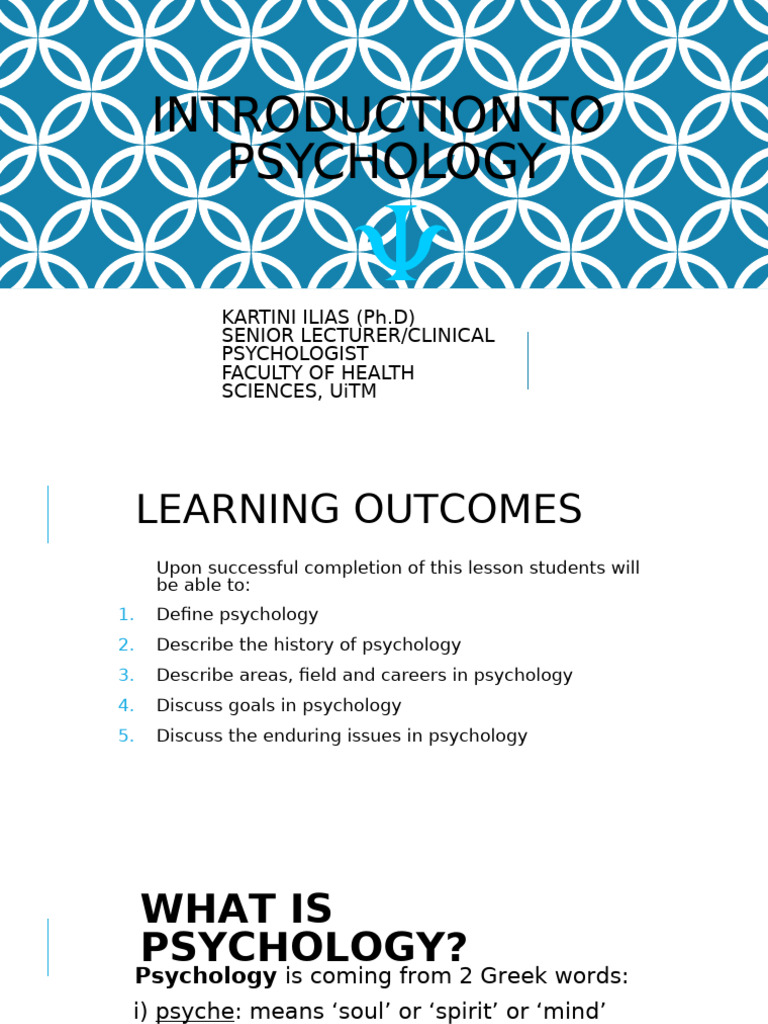 01 Introduction To Psychology | PDF | Psychology | Mental Disorder