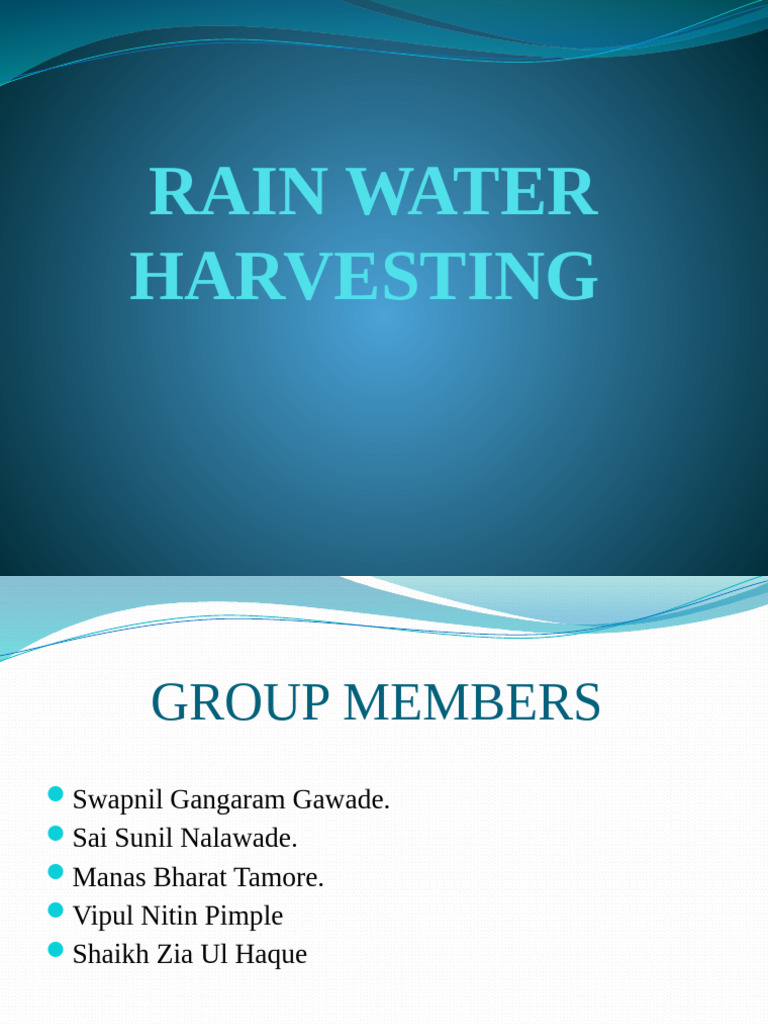 Rainwater Harvesting: Methods & Benefits | PDF | Surface Runoff | Water ...