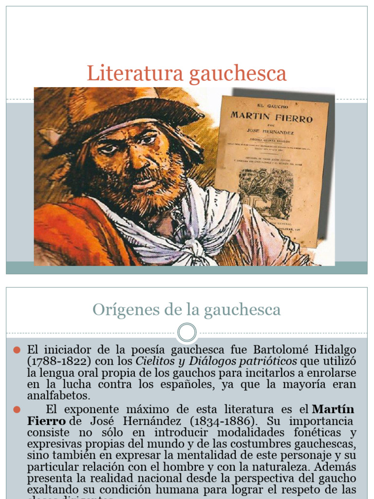 Literatura Gauchesca Y Martín Fierro Pdf