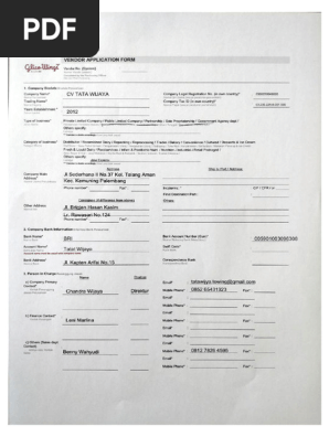 Vendor Form