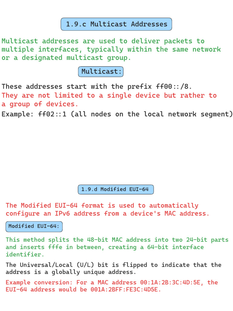 Modified EUI-64 and Multicast Addresses | PDF | Wi Fi | Network Switch